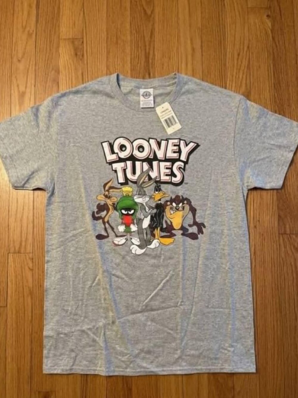 NWT Looney Tunes Vintage Character Group Grey Graphic T-Shirt #84